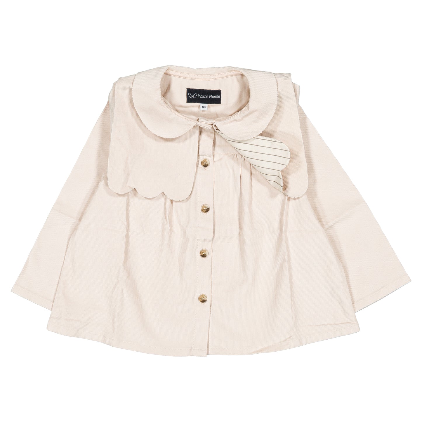 【オーダー会】 Blouse GRENELLE - velvet beige [Maison Marelle](25AW Drop1) 【2025年12月中旬以降発送予定】