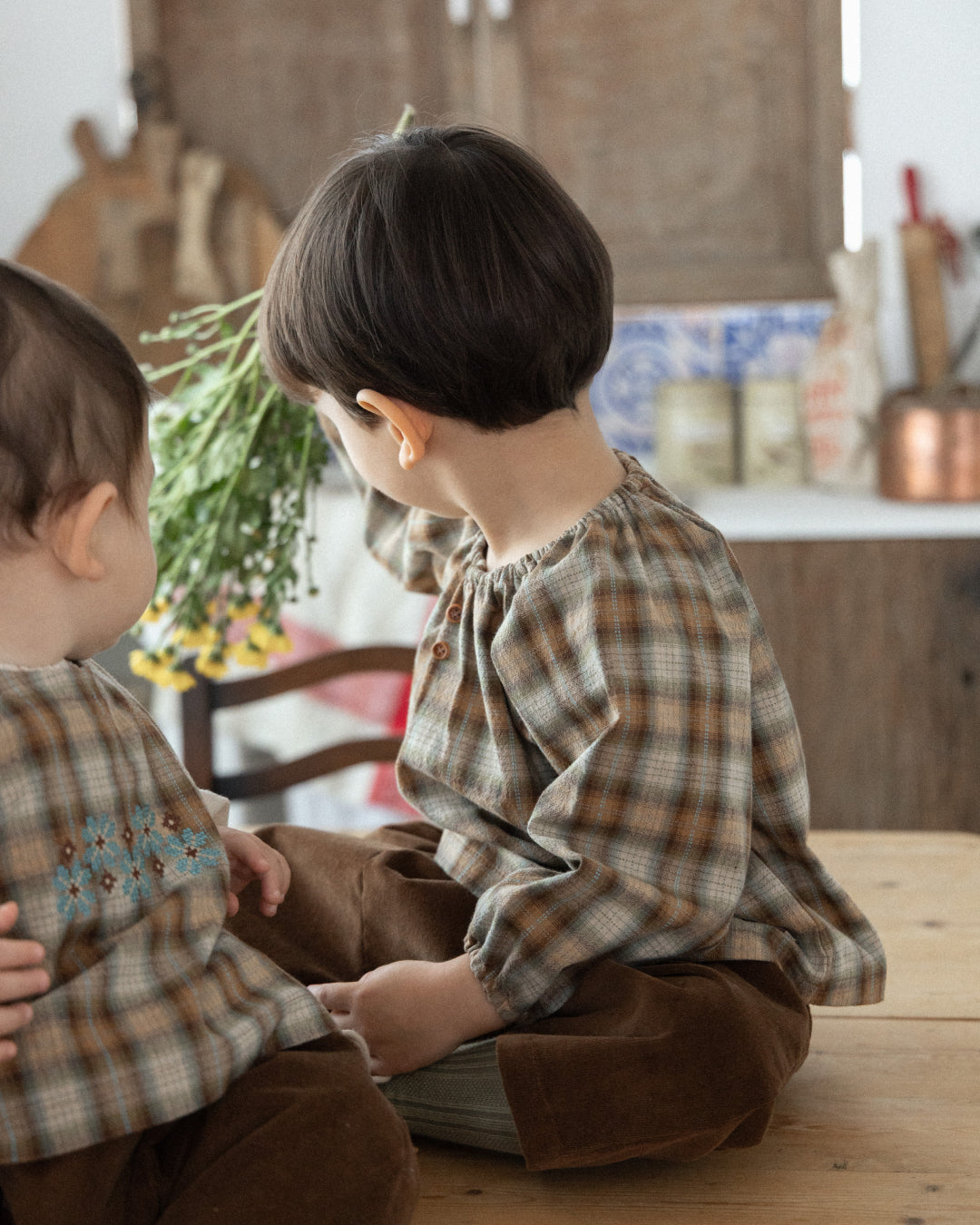 Forest Check Blouse [Doucement] (25AW)【2025年10月下旬以降お届け予定】
