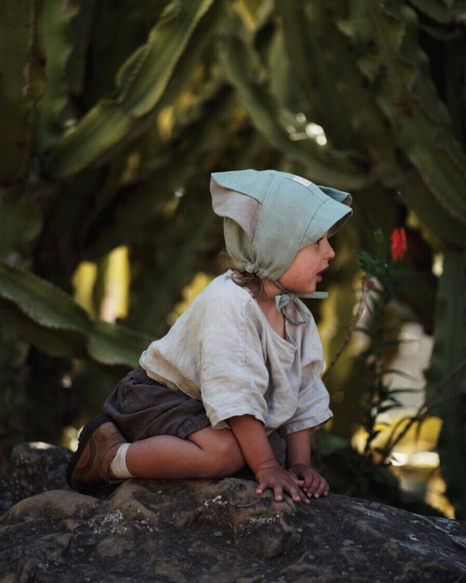 帽子 ASH generation fox bonnet オーダー会】[ASH generation] FOX BONNET (linen) 【2024年5月