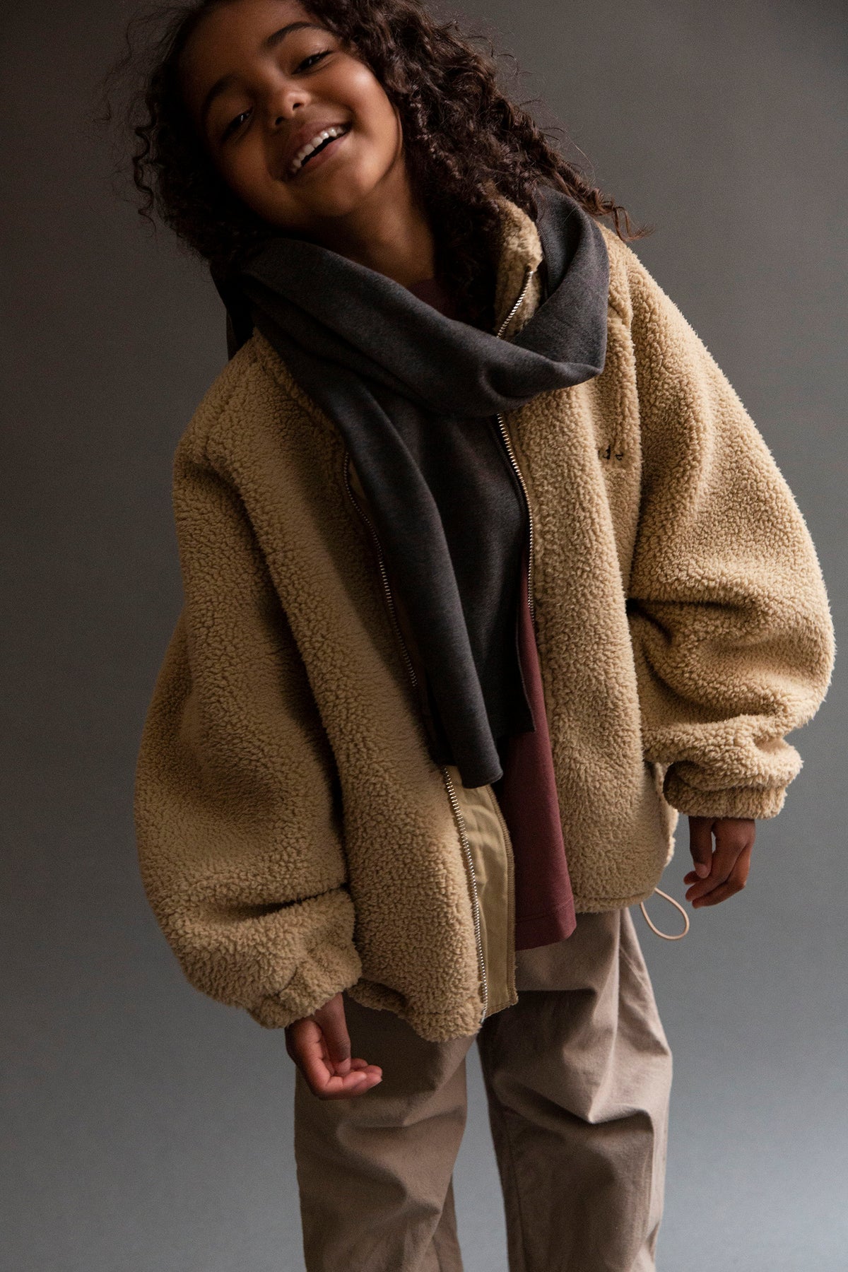Teddy Zip Sweater - Camel [Façade](26AW)