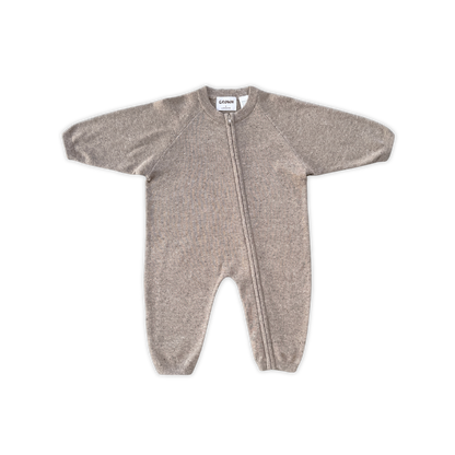 Organic Speckle Knit Zipper Starsuit - Oatmilk [GROWN] (26AW) drop2