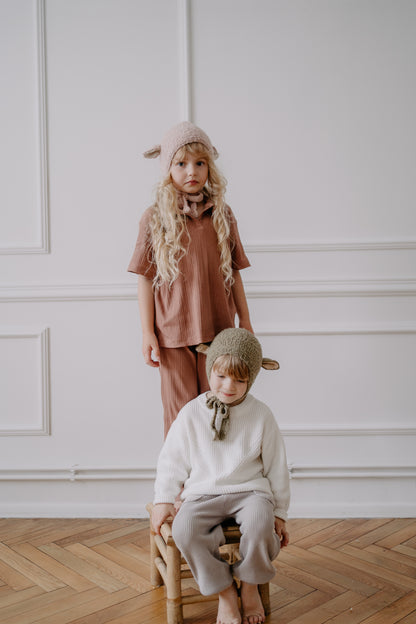 【オーダー会】 Sheep Bonnet - Rose  [GANG OF KIDS / ギャングオブキッズ] 【2025年11月中旬頃発送予定】