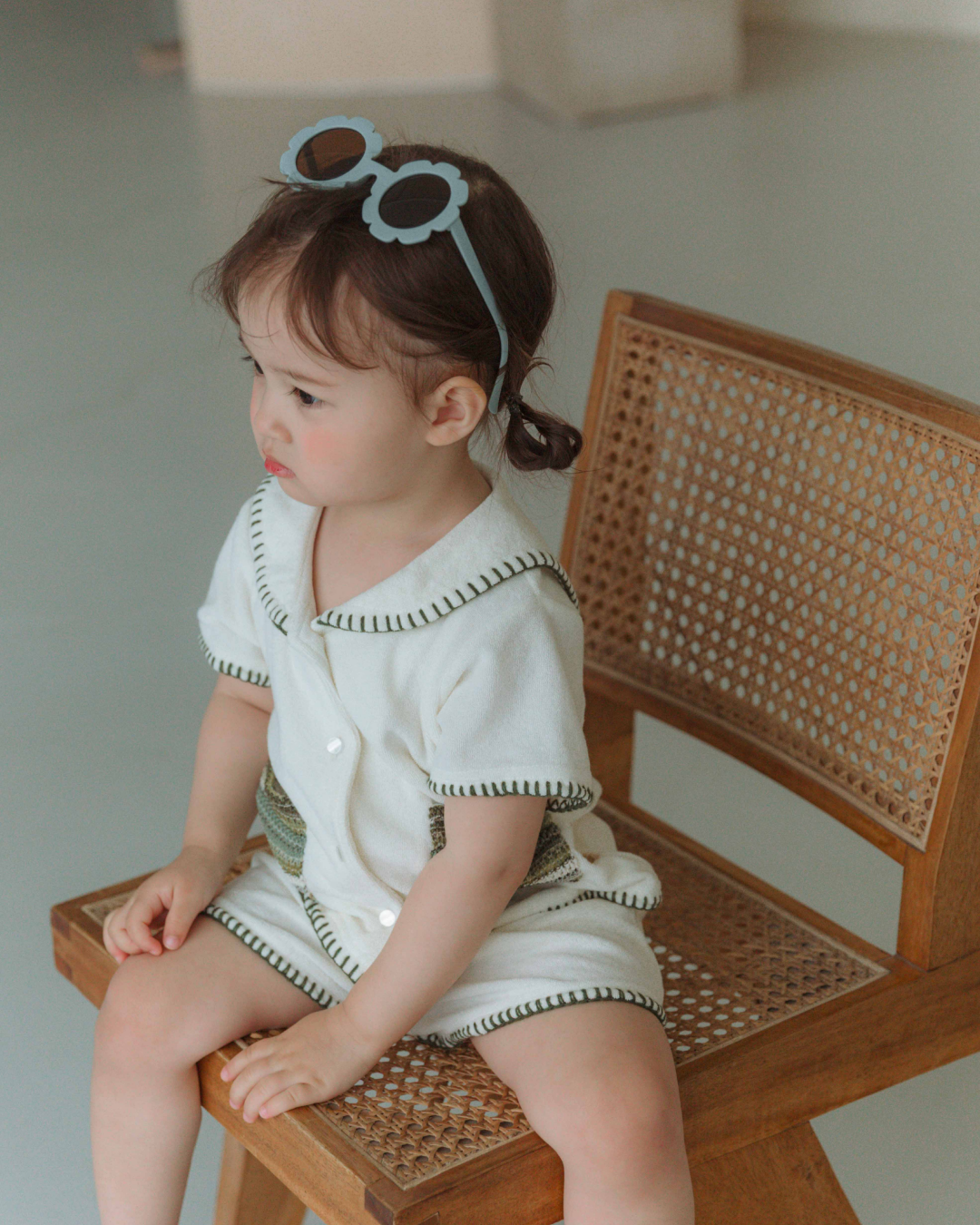 Bamboo Terry Marine Set - Olive Green [Doucement] (25SS)