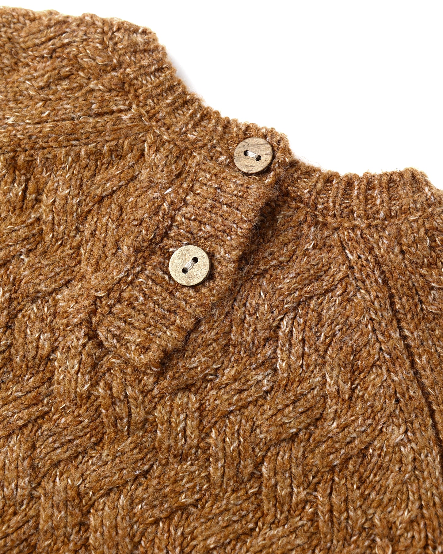 KNIT SWEATER - HEATHERED CEDAR [QUINCY MAE] (25AW) Drop1
