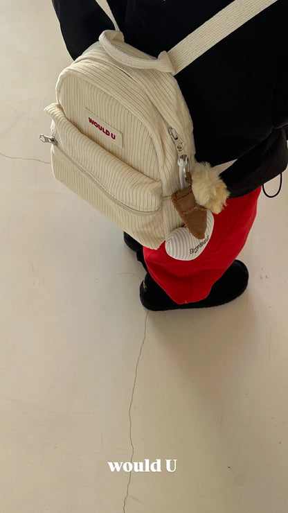 【オーダー会】Wouldu Corduroy Back Pack - Cream [wouldU]【2025年11月下旬以降順次お届け予定】