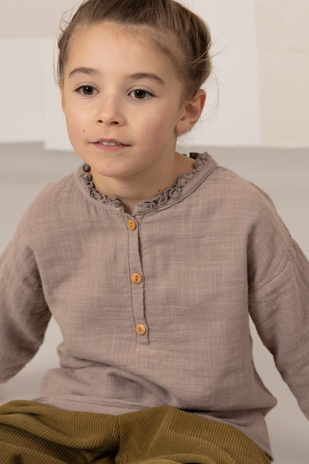 OLYMPE BLOUSE - LIGHT MAUVE [STUDIO BOHEME] (25AW)