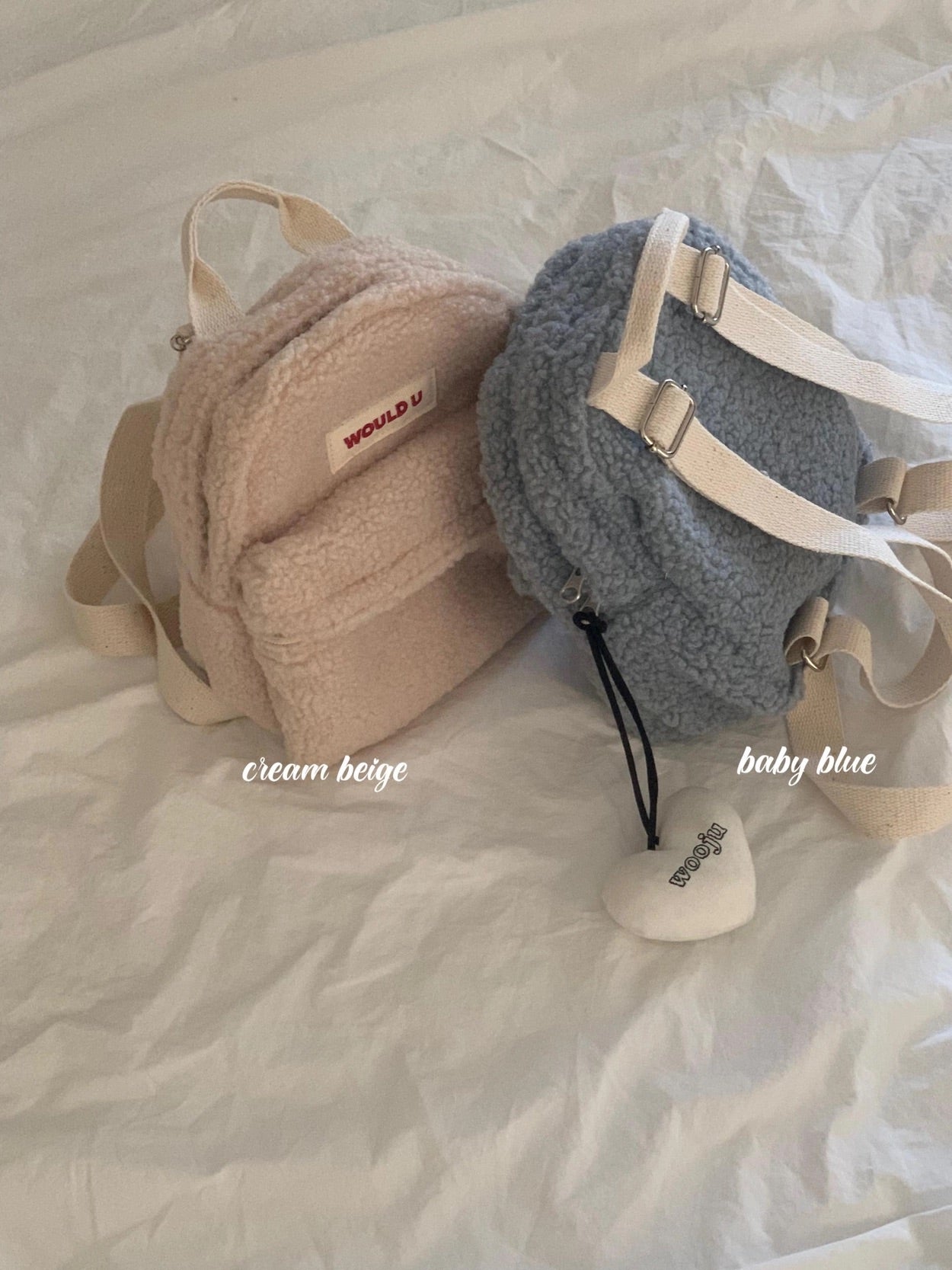 【オーダー会】Wouldu Teddy Back Pack - Baby Blue [wouldU]【2026年1月上旬以降順次お届け予定】