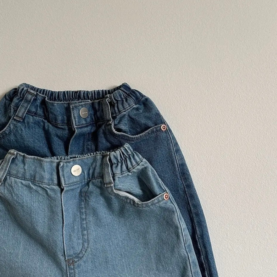 [digreen] cutting denim pants (midium blue) - SS24