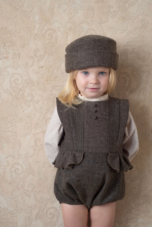woollen romper suit with frill - Multi coloured (Mod.3.2)