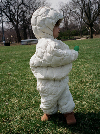 Lightweight padded jumpsuit - Light Olive [EARTH THE ARCHIVE] (26AW)