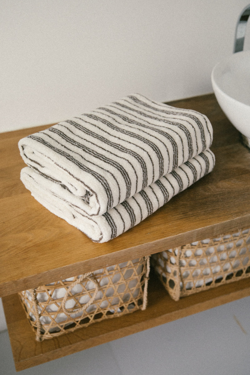 Organic bath towel - Green/Brown [EARTH THE ARCHIVE] (26AW)