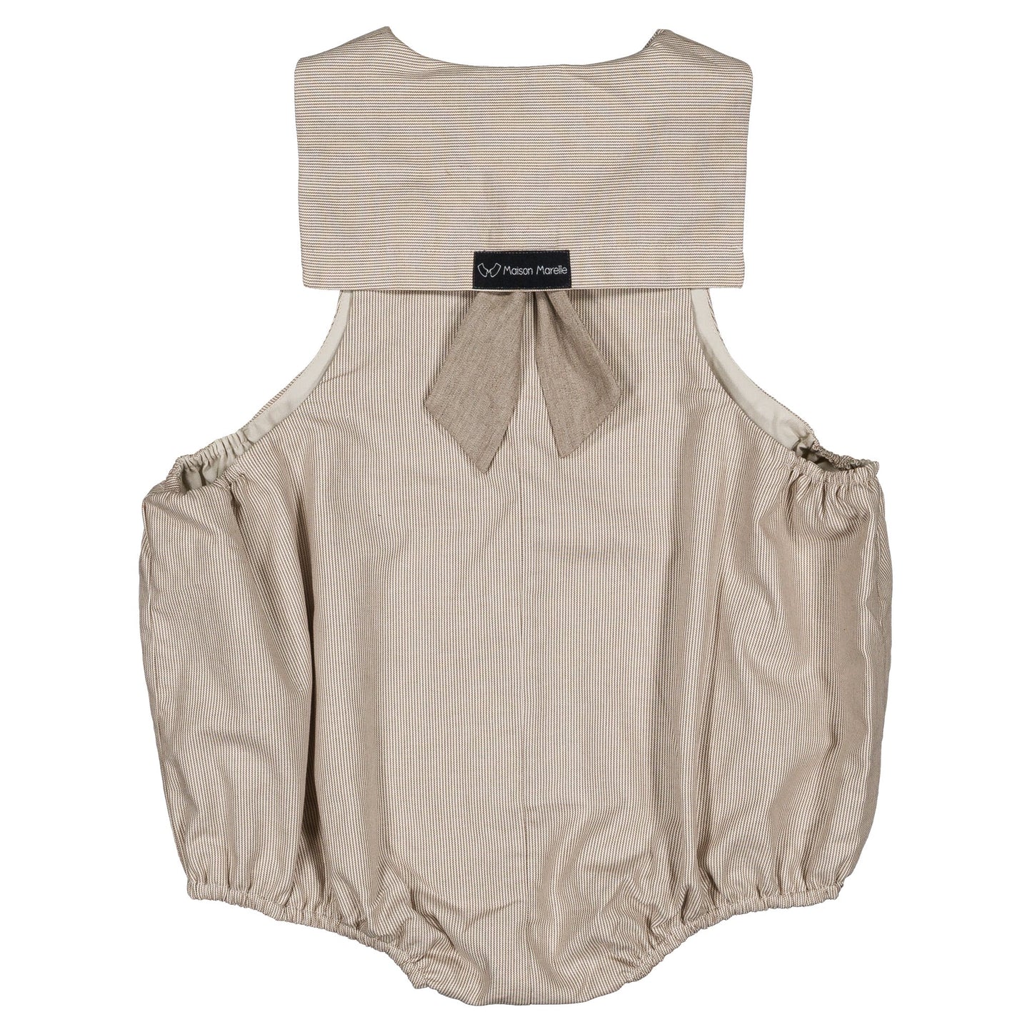 Romper VIGNY - beige fine stripes [Maison Marelle](25SS DROP2)