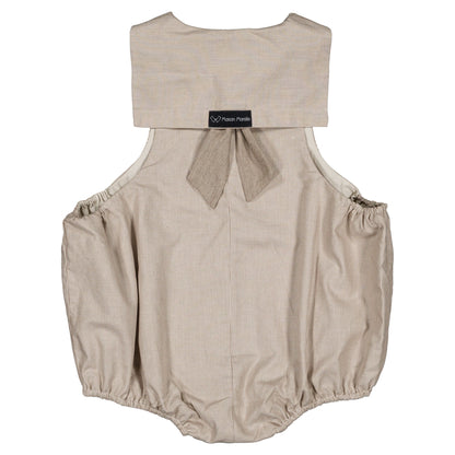 Romper VIGNY - beige fine stripes [Maison Marelle](25SS DROP2)