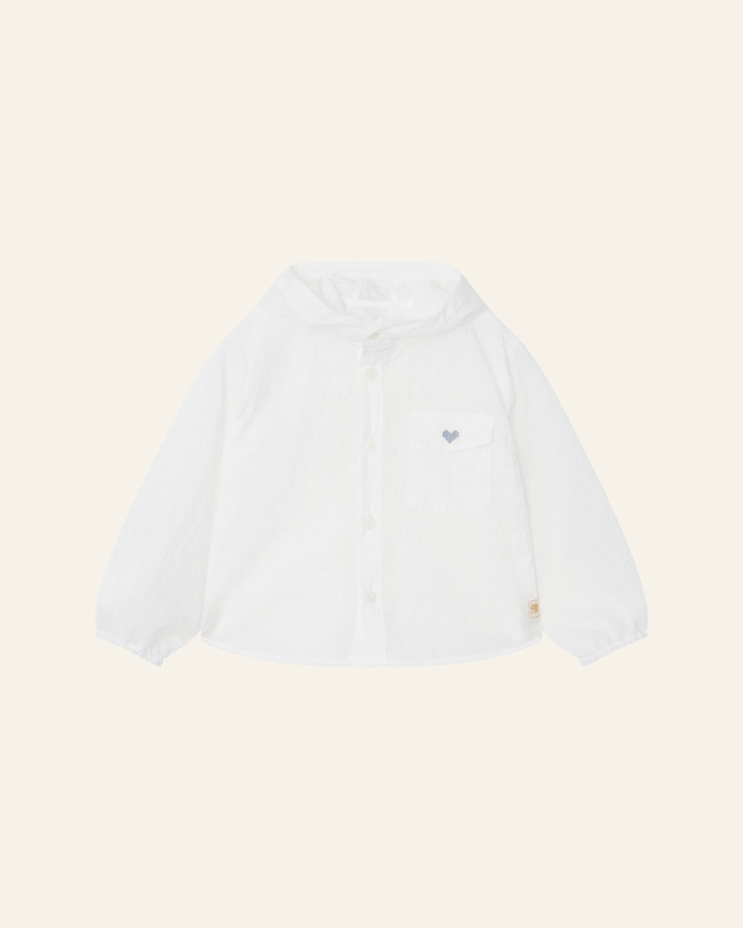 Sheer Wind Hood Shirt - White [Doucement] (26SS)