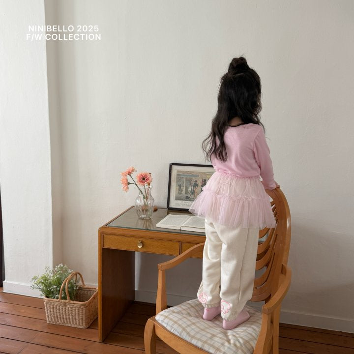 【予約販売】ballerina tutu tee [NINIBELLO] (26SS)【2026年2月下旬以降順次発送】