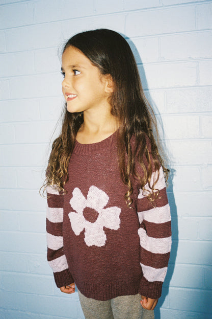 Bloom Knit Pull Over - Plum [GROWN] (26AW) drop2