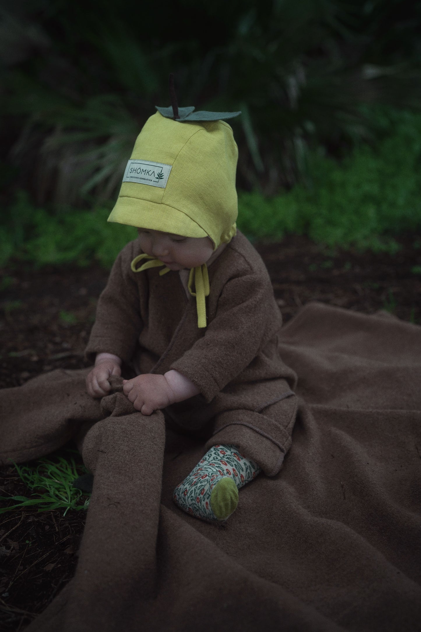 【オーダー会】'LEMON' LINEN FRUITS BONNET [SHOMKA] 【2026年4月中旬以降順次発送】