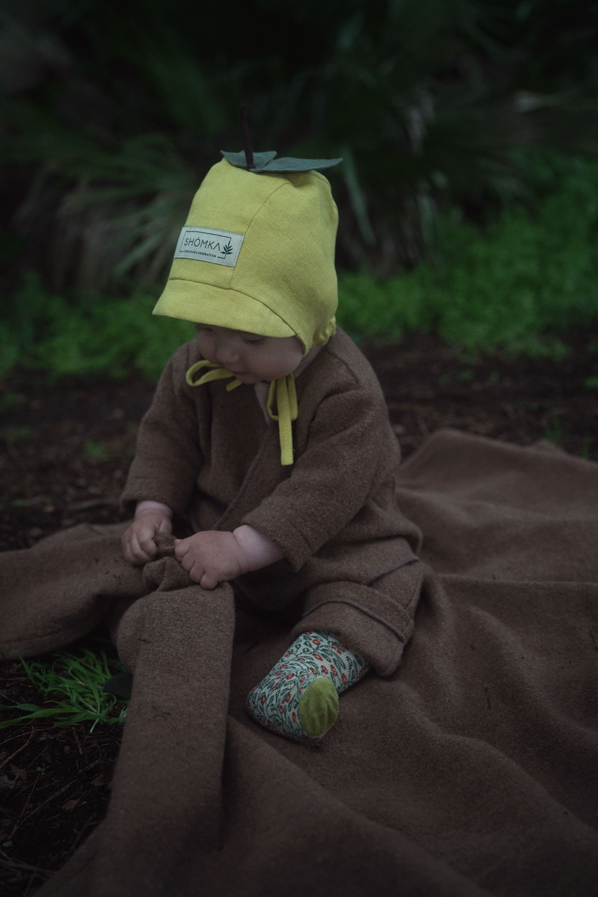 【オーダー会】'LEMON' LINEN FRUITS BONNET [SHOMKA] 【2026年5月下旬以降順次発送】