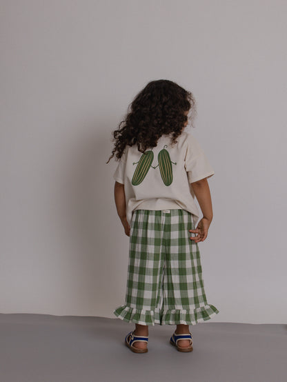 Dill Gingham Frill Culottes [organic zoo] (26SS)