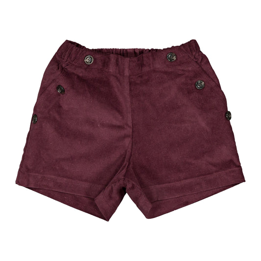 Short SUFFREN - velvet burgundy [Maison Marelle](25AW Drop1)