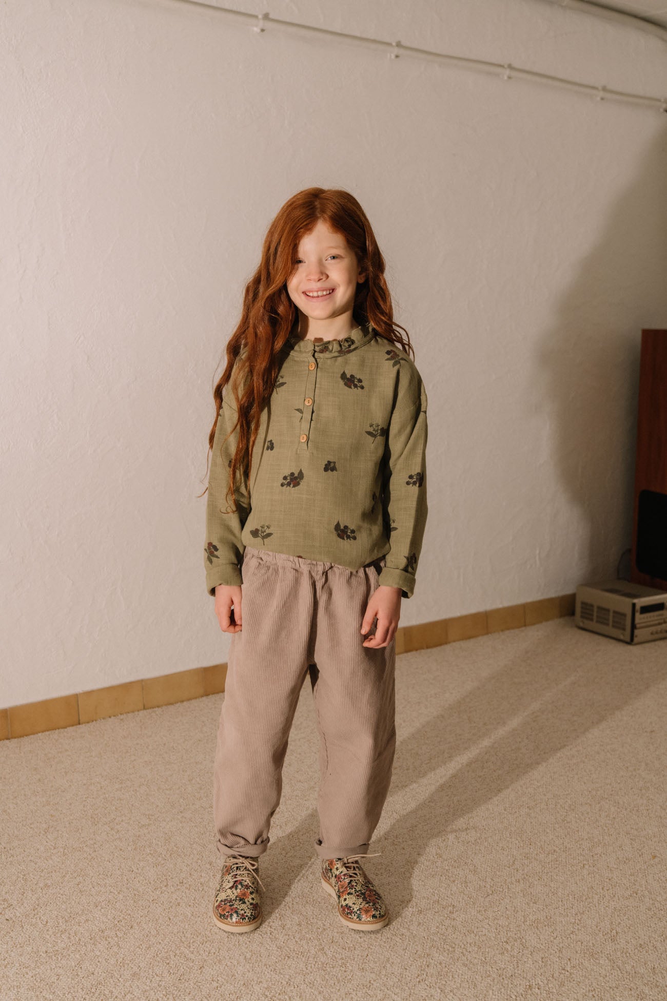 OLYMPE BLOUSE - GREEN ALOE / BLACKBERRIES [STUDIO BOHEME] (25AW)