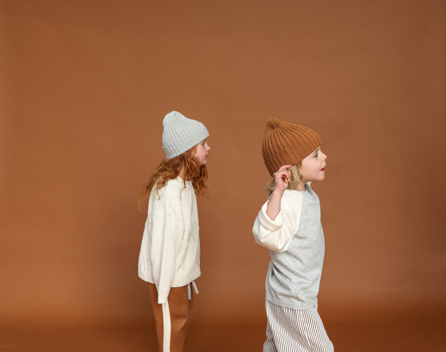 Ribbed Pixie Beanie - Grey Marle [GROWN](25KIDS CLUB)