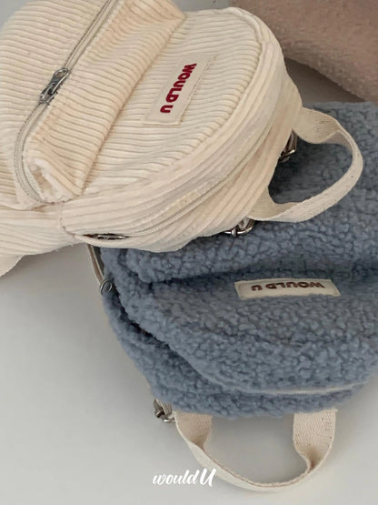 【オーダー会】Wouldu Teddy Back Pack - Baby Blue [wouldU]【2026年1月上旬以降順次お届け予定】