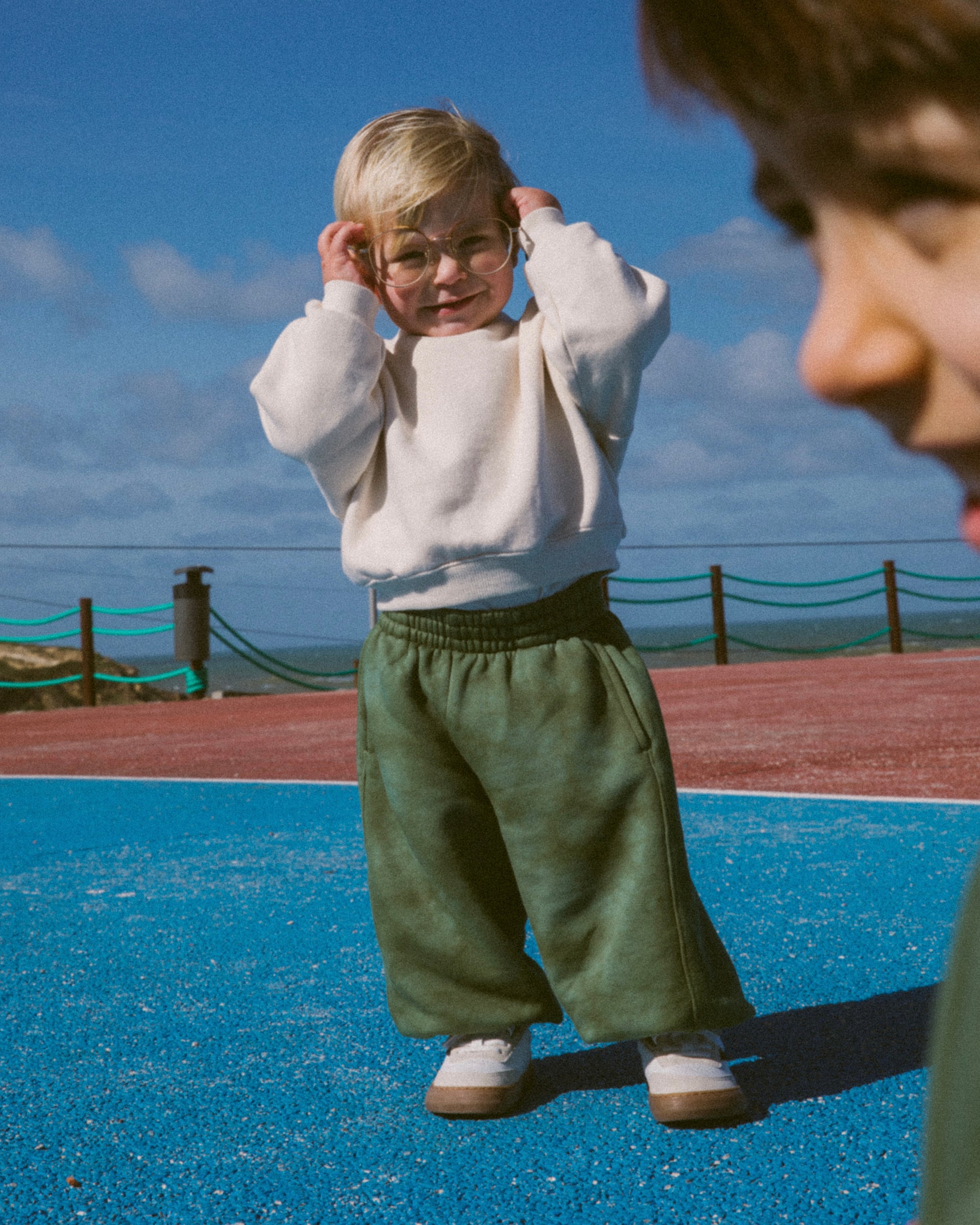 Organic French terry bottom - Grass Green Tie Dye [EARTH THE ARCHIVE] (26AW)