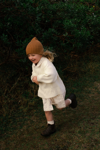 Ribbed Pixie Beanie - Toast [GROWN](25KIDS CLUB)
