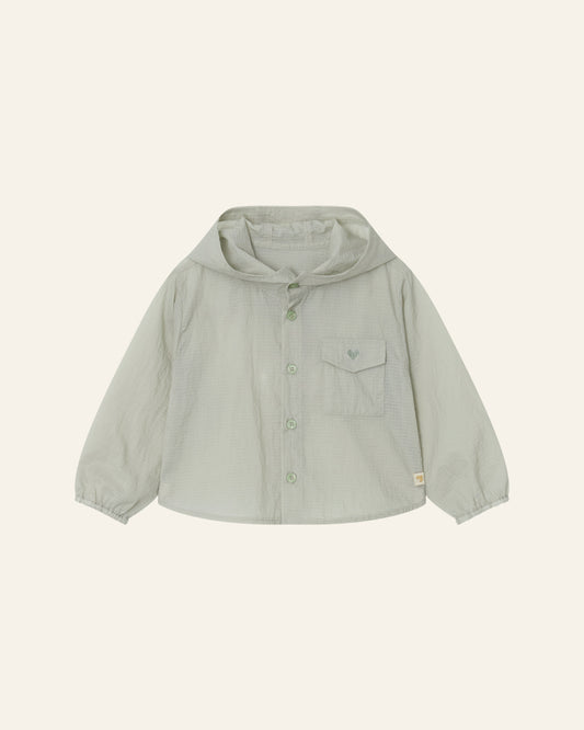 Sheer Wind Hood Shirt - Khaki [Doucement] (26SS)