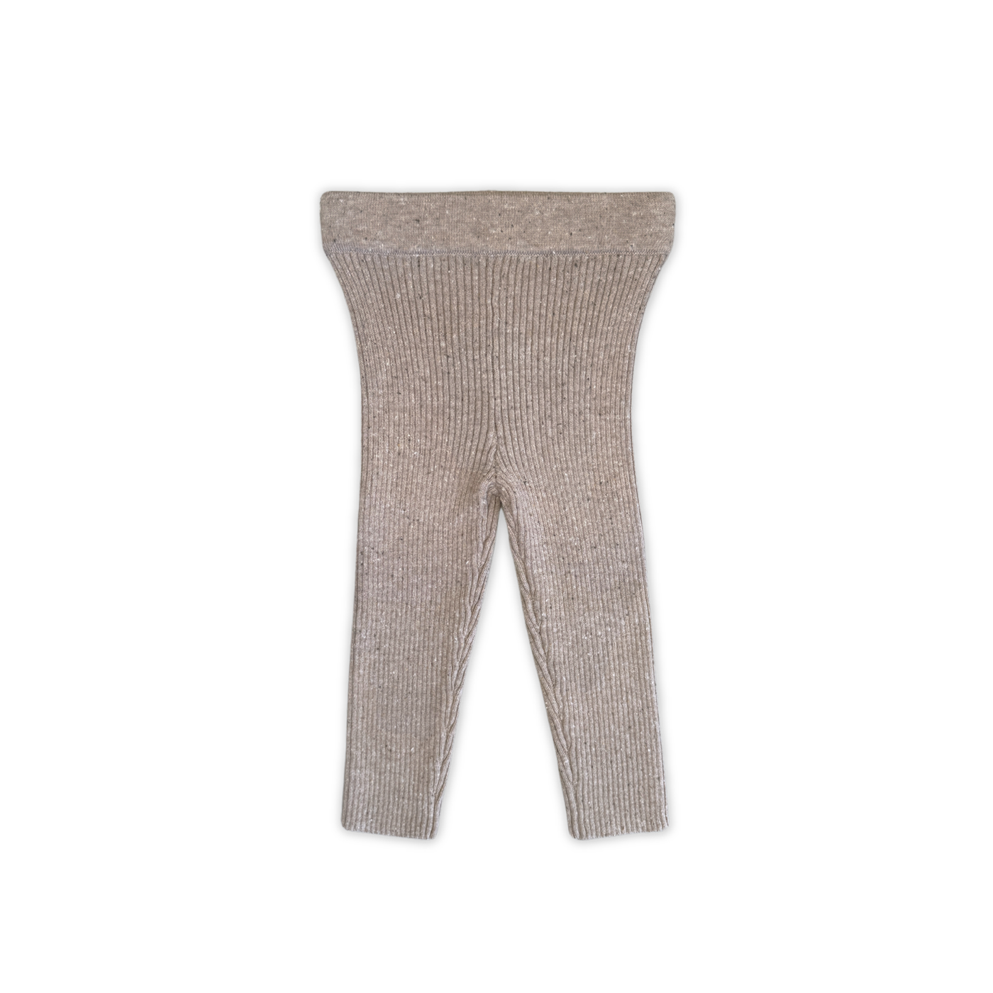 Organic Speckle Essential Knit Leggings - Oatmilk [GROWN] (26AW) drop2