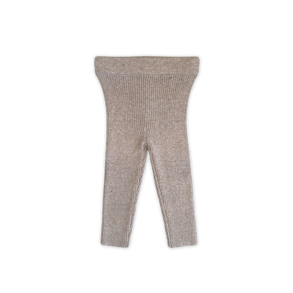 Organic Speckle Essential Knit Leggings - Oatmilk [GROWN] (26AW) drop2