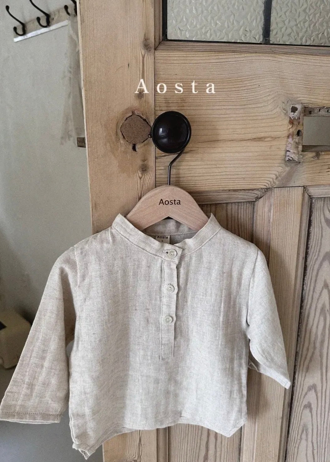 [aosta] peter shirt / beige