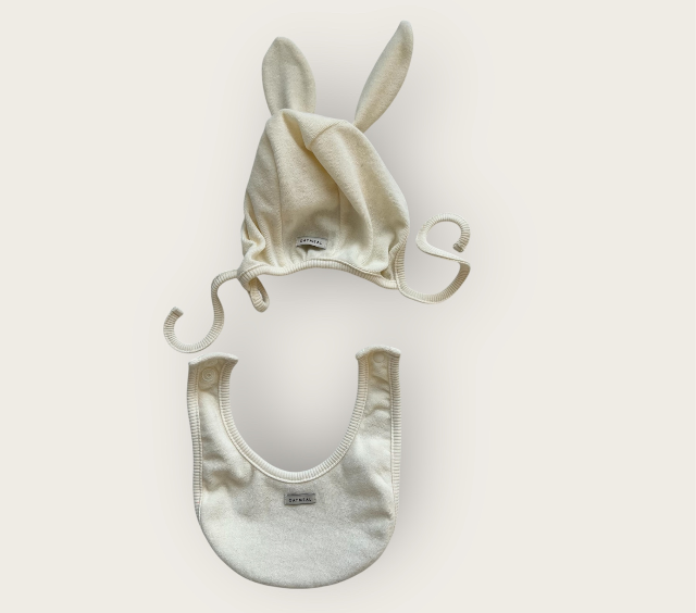 【予約商品】bebe-terry bib set [Oatmeal] (26SS)【2026年3月中旬以降順次発送】