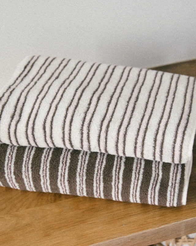Organic bath towel - Pink/Brown [EARTH THE ARCHIVE] (26AW)