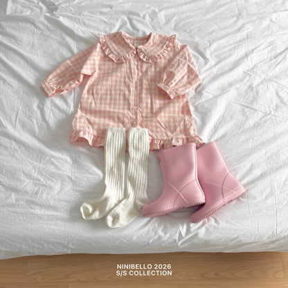 【予約販売】Shushu check one-piece [NINIBELLO] (26SS)【2026年2月下旬以降順次発送】