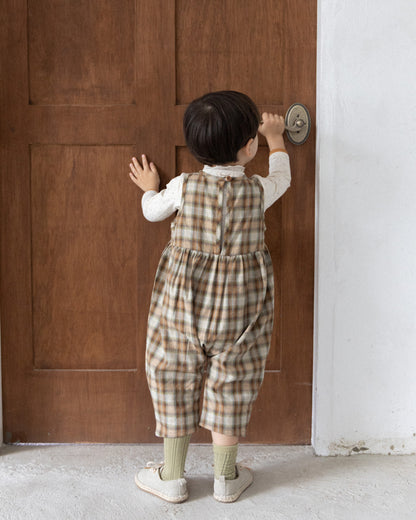 Forest Check Jumpsuit  [Doucement] (25AW)【2025年10月下旬以降お届け予定】