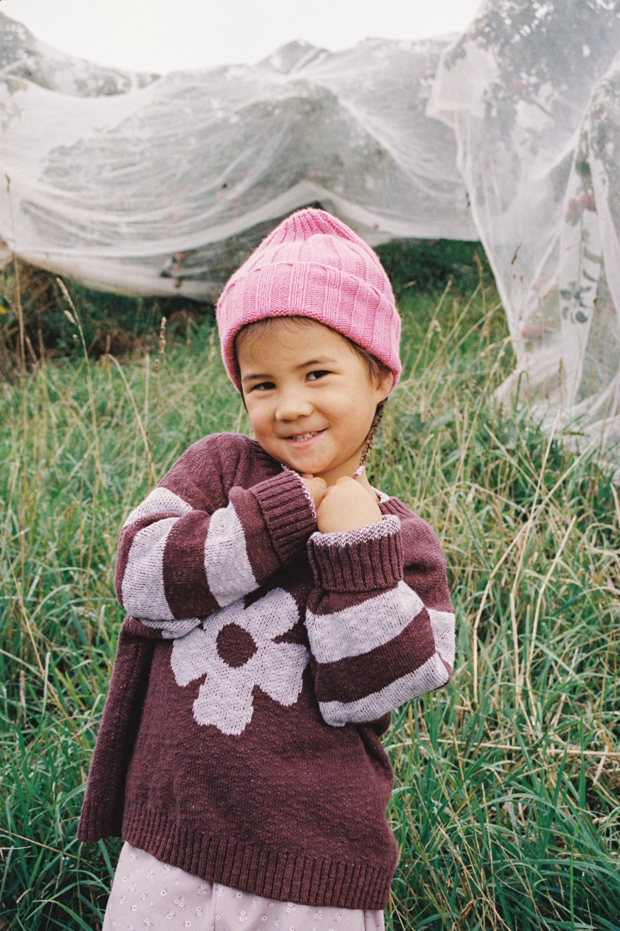 Bloom Knit Pull Over - Plum [GROWN] (26AW) drop2