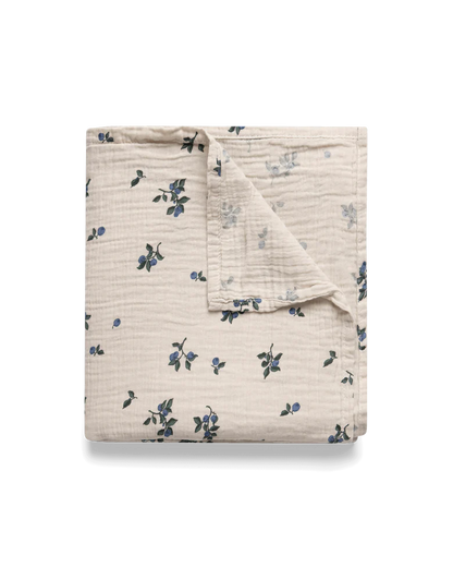 Muslin Swaddle Blanket - BLUEBERRY [garbo&friends]