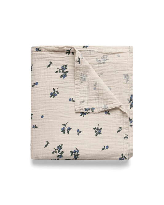 Muslin Swaddle Blanket - BLUEBERRY [garbo&friends]