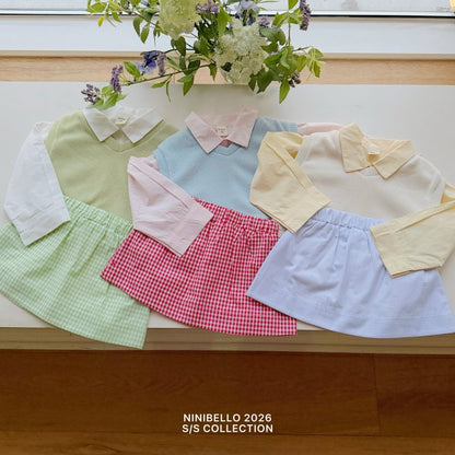 【予約販売】Sour check skirt [NINIBELLO] (26SS)【2026年2月下旬以降順次発送】