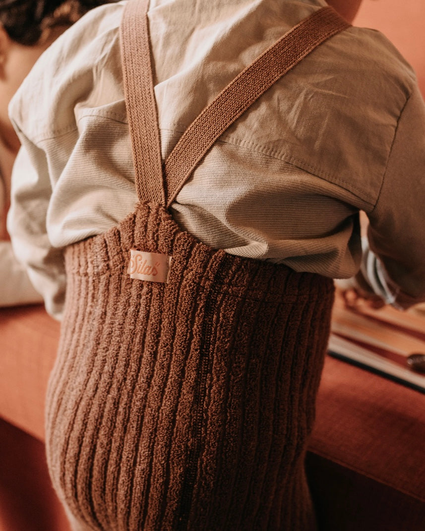 Granny Teddy Footed Tights With Braces - Granola [SILLY Silas]