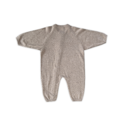 Organic Speckle Knit Zipper Starsuit - Oatmilk [GROWN] (26AW) drop2
