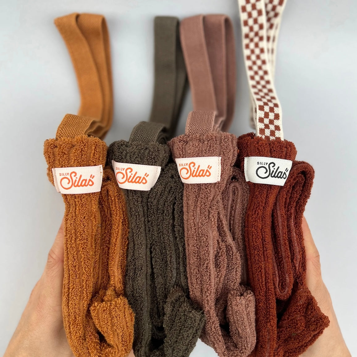 Granny Teddy Footless Tights With Braces - Cinnamon Checked [SILLY Silas]
