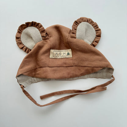 KOALA STRAIGHT BONNET - COCOA (NEUTRAL EAR)