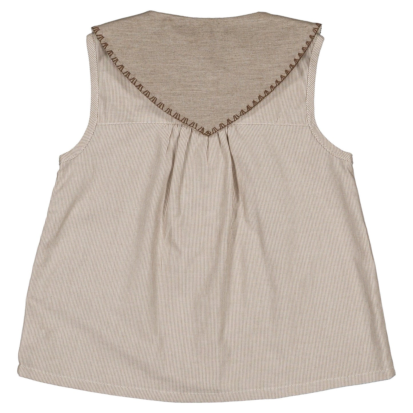 Blouse TRUDAINE- beige fine stripes [Maison Marelle](25SS DROP2)