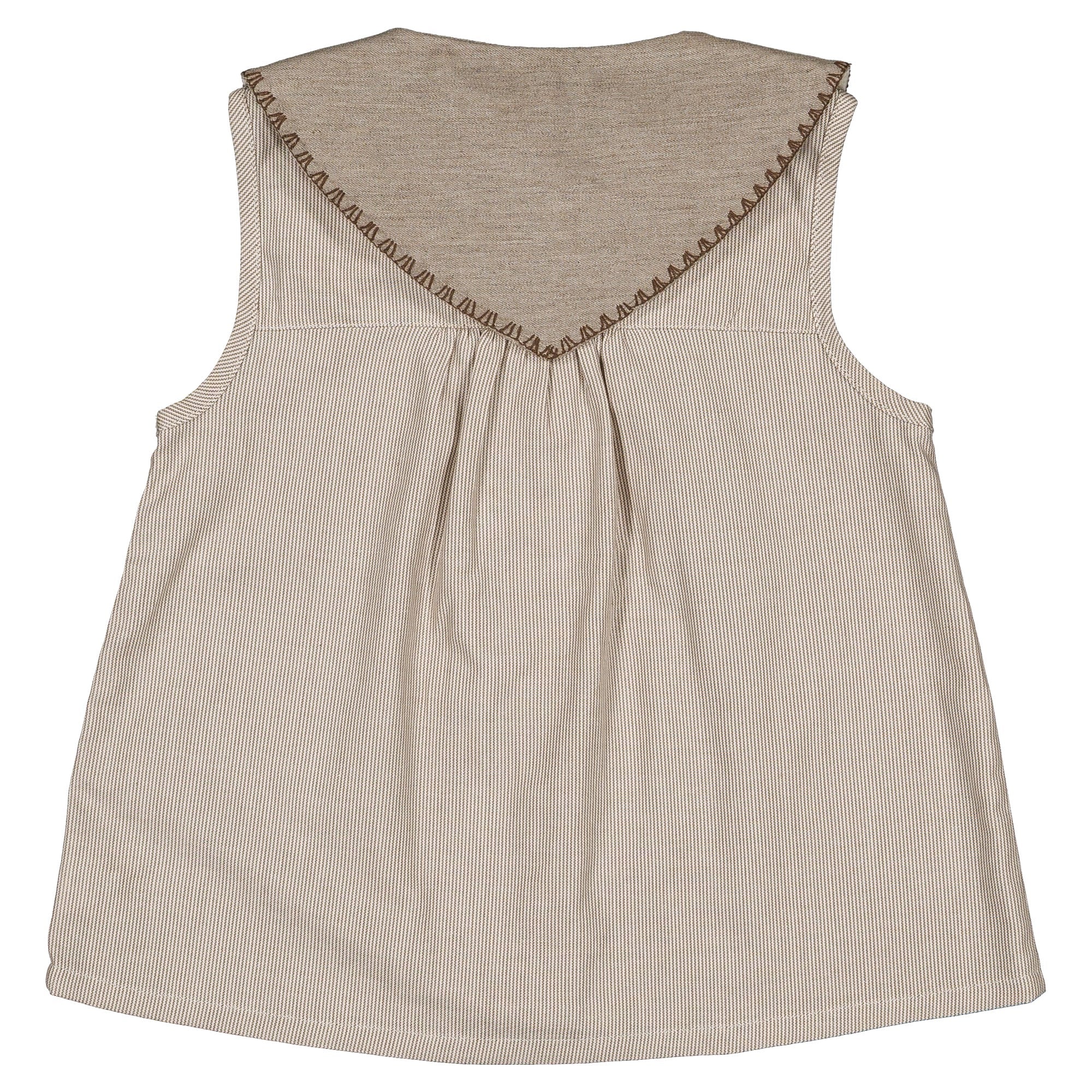 Blouse TRUDAINE- beige fine stripes [Maison Marelle](25SS DROP2)