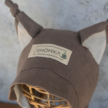 Lynx Linen Bonnet (Straight/Neutral) - Soil [SHOMKA]