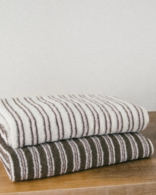 Organic bath towel - Pink/Brown [EARTH THE ARCHIVE] (26AW)