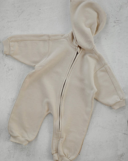 Organic French terry suit - Cream [EARTH THE ARCHIVE] (26AW)